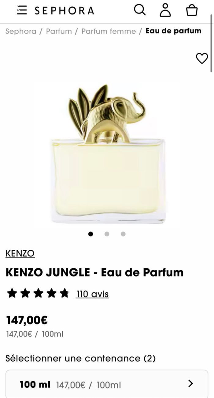 kenzo jungle – eau de parfum 100 ml - photo numéro 2