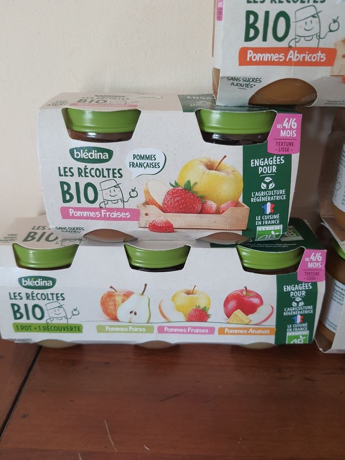 Lot de 5 packs compotes fruits  Bledina Bio dès 4/6 mois - photo numéro 2