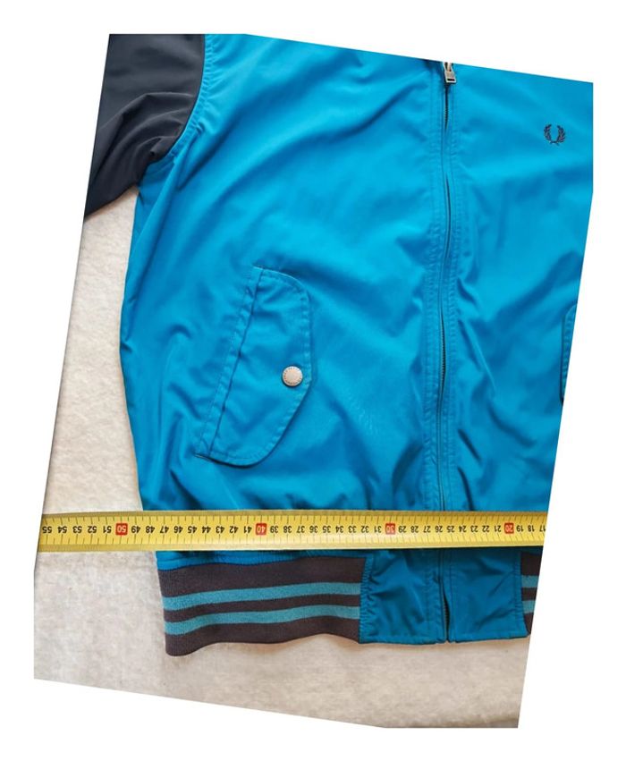 Veste Bomber Fred Perry Authentique - T.M - Bleu/Anthracite - - photo numéro 5