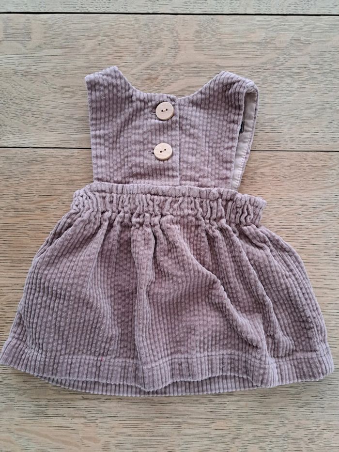 Robe velour côtelée