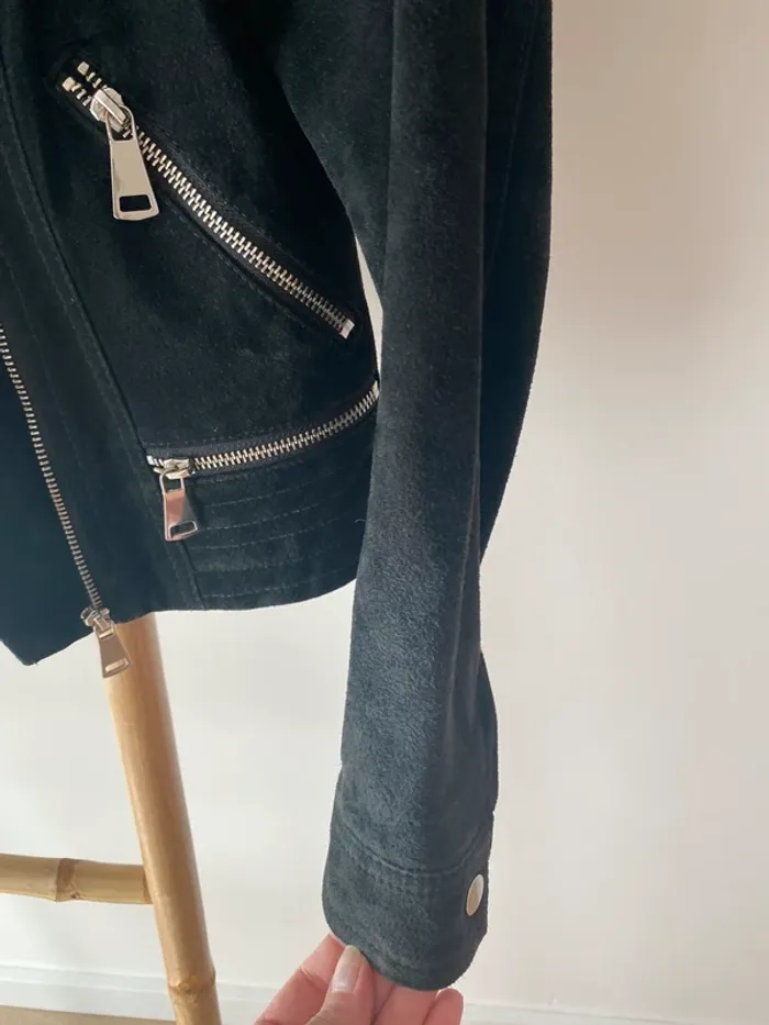 Veste perfecto en daim véritable - photo numéro 9