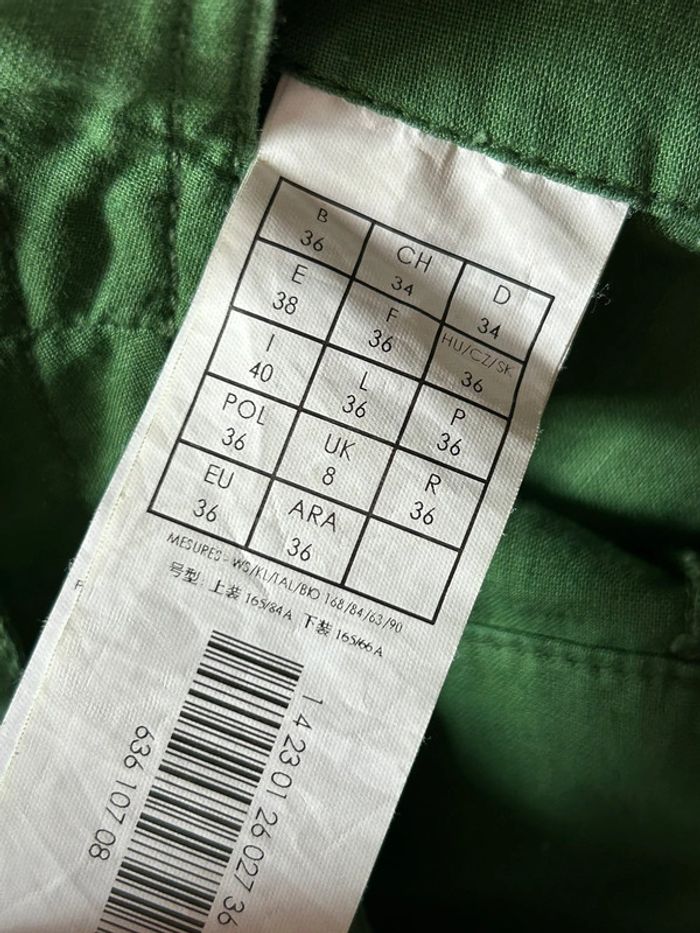 🌿Sarouel lin vert vintage taille 36/38 boho hippie ethnic festival green linen harem pants🌿 - photo numéro 17