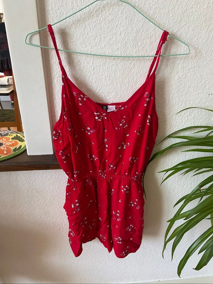 Combi-short rouge