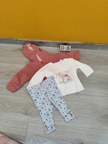 Ensemble 3 pièces Marie. 6 mois
