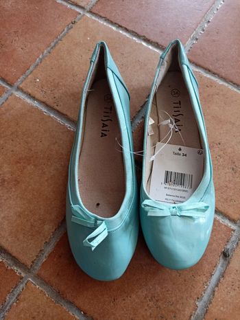 Ballerine bleu turquoise taille 34