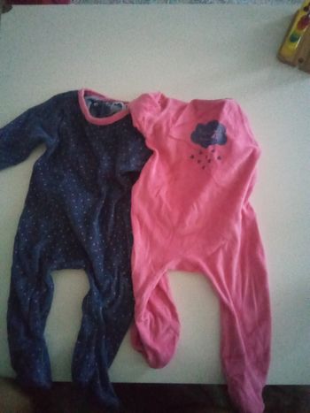 Lot de 2 grenouillères "Mots d'enfants"