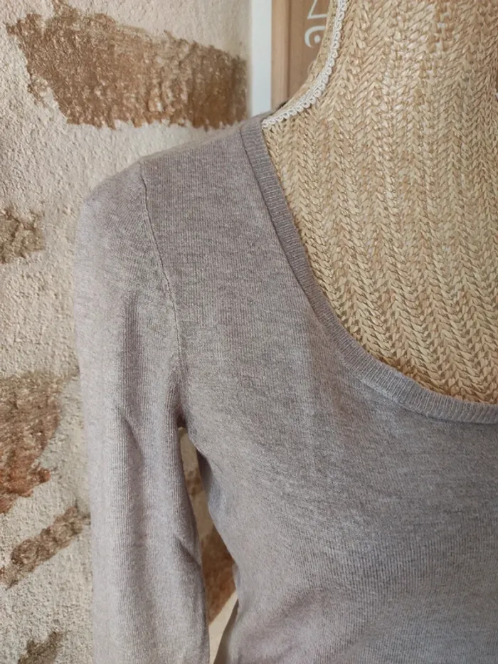 Pull beige camaïeu 38 - photo numéro 2