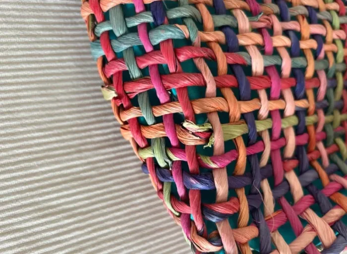 Sac à main paille tressé coloré - photo numéro 6