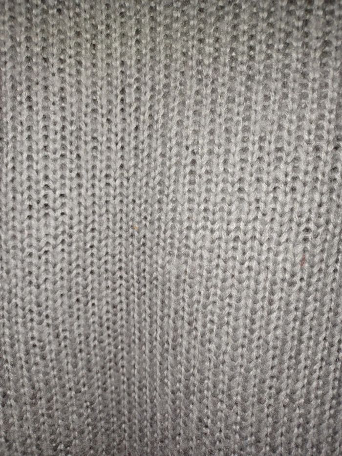 Lot de 2 pulls longs col V Mim gris perle et orange cuivré taille 0 - photo numéro 3