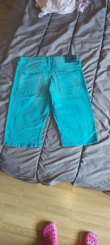 Short en jeans H&M turquoise garçon taille 170