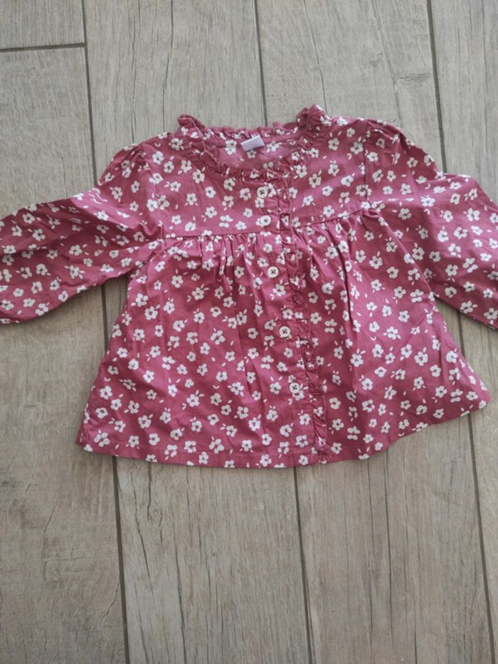 Ensemble pantalon et blouse, bordeaux. 12 mois. Neuf - photo numéro 5