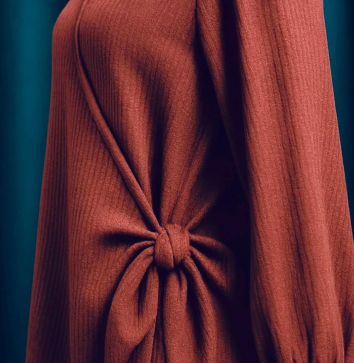 Blouse cache -cœur marron rosé – ONLY – Taille 50/52 - photo numéro 3