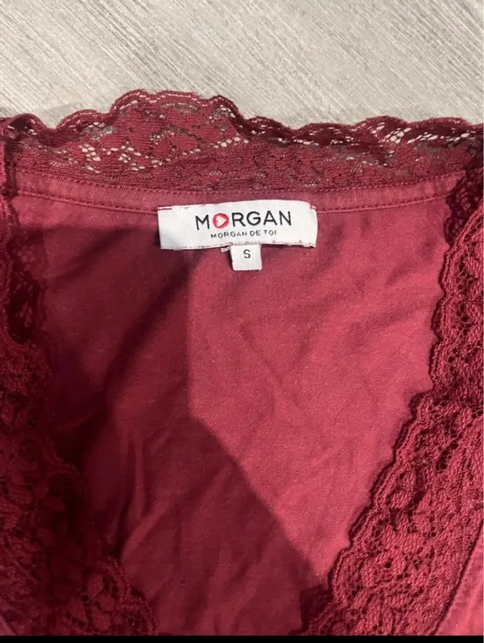 Haut MC bordeau Morgan taille S - photo numéro 3