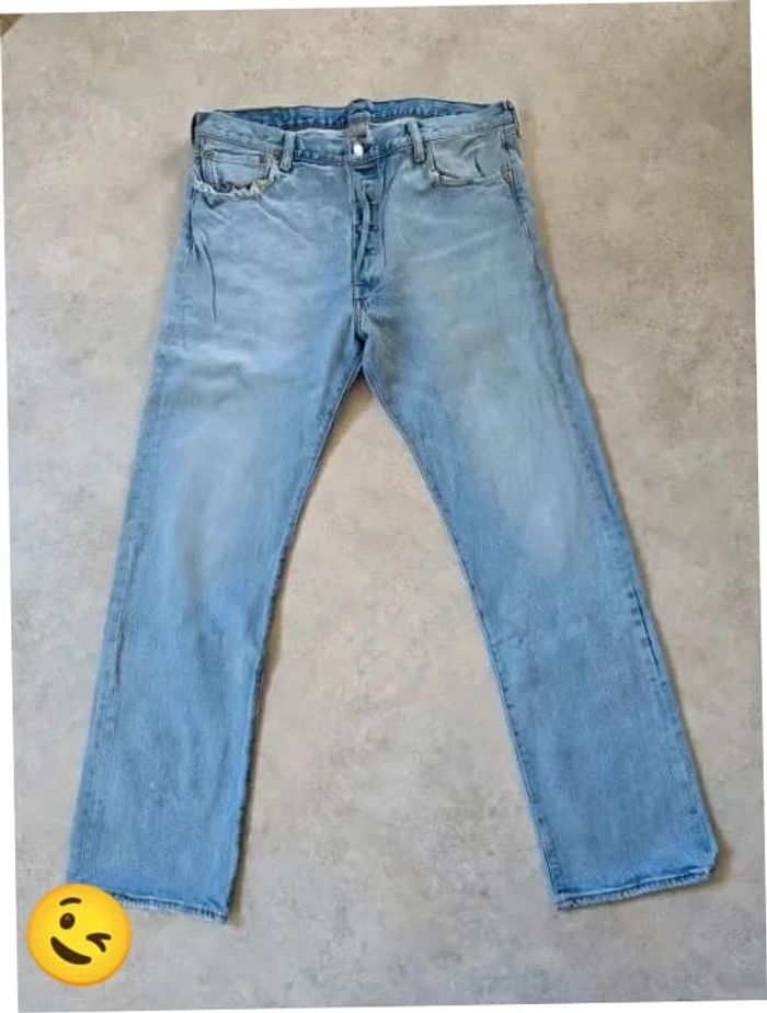 Jeans Levi's 501 W36 FR46 L32 coupe droite bleu Homme Men pan415b - photo numéro 3