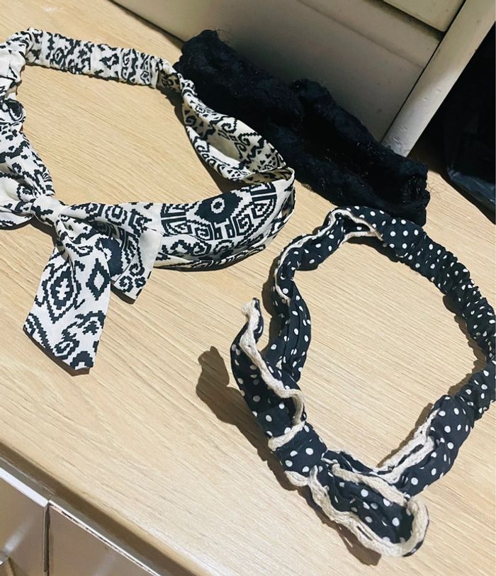 Lot de 2 bandeaux à Nœud pour cheveux + 1 offert - photo numéro 7