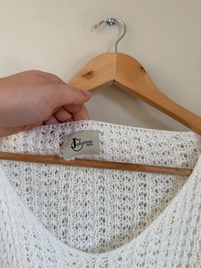 Pull maille blanc Johanna - photo numéro 3