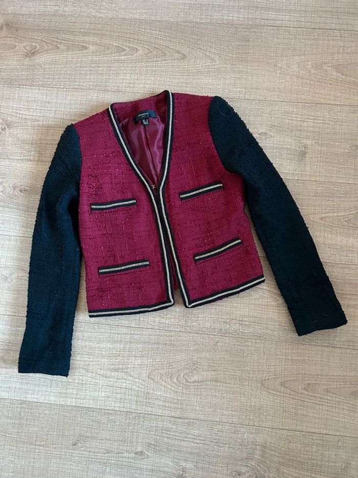 Blazer rouge et noir Mango taille S TBE - photo numéro 14