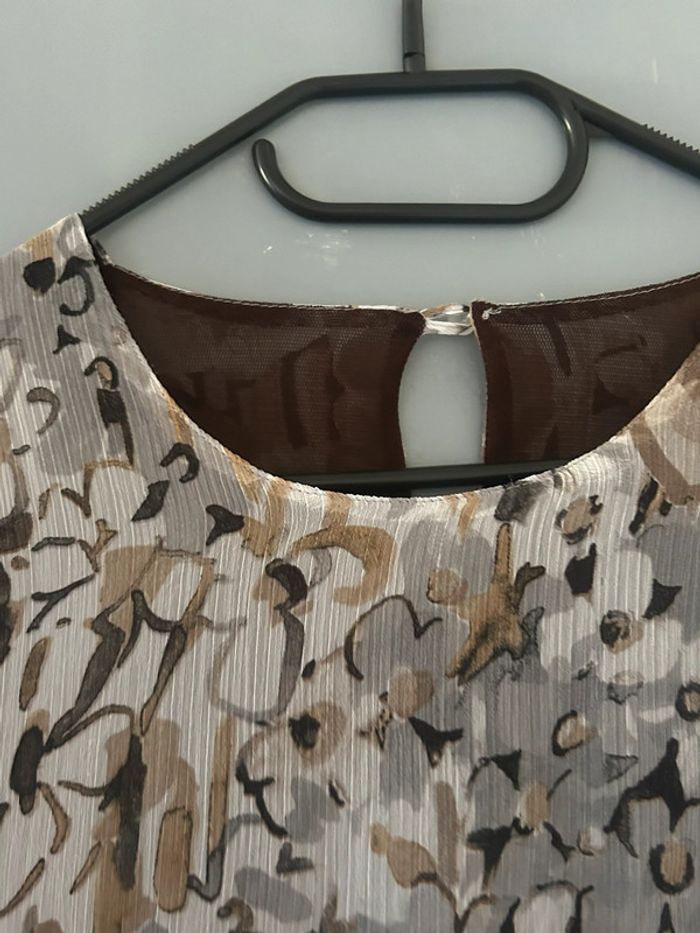 Blouse à motifs et détails aux manches • Vintage • Taille unique - photo numéro 4