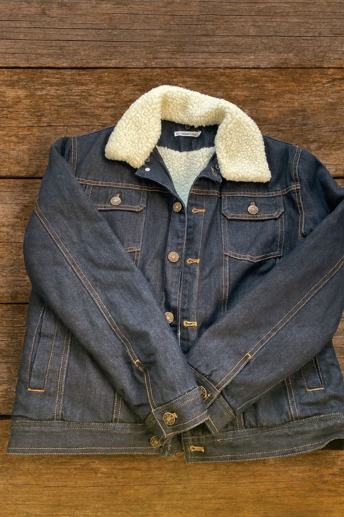Veste en jean doublée sherpa  – Monoprix