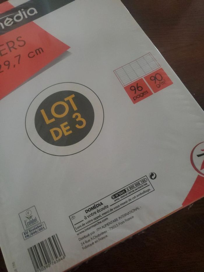 Lot de 4 cahiers 21x29.7 96 pages - photo numéro 5