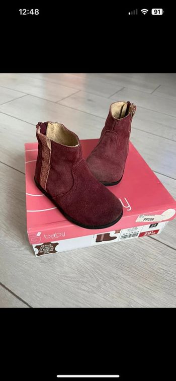 Bottine gémo couleur bordeaux