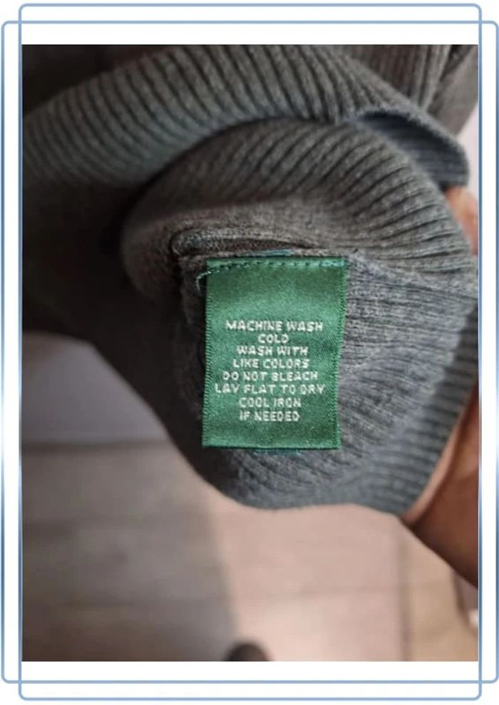 Pull ralph lauren col roulé femme vert foncé - taille L - photo numéro 8