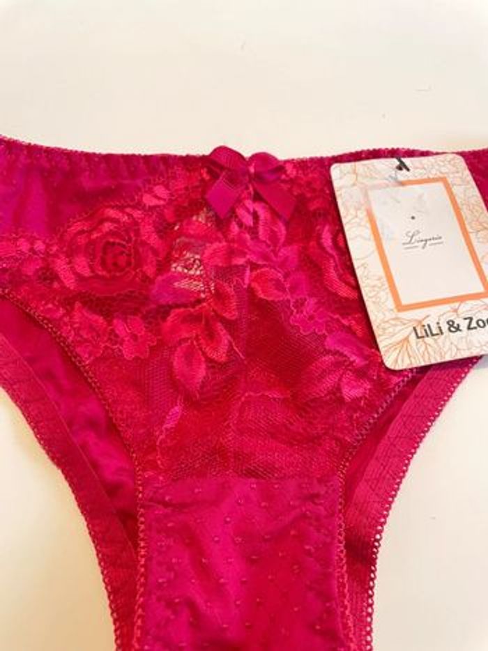Culotte dentelle rose foncé taille S Lili et Zoé - photo numéro 3