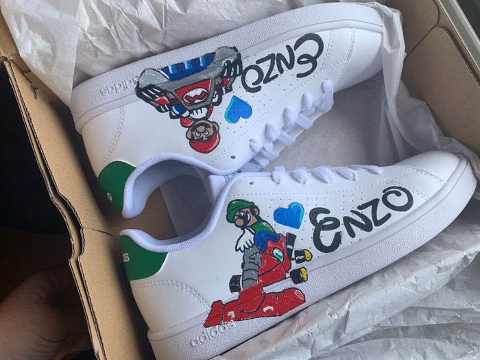 Basket Customisées Mario et Luigi - photo numéro 3