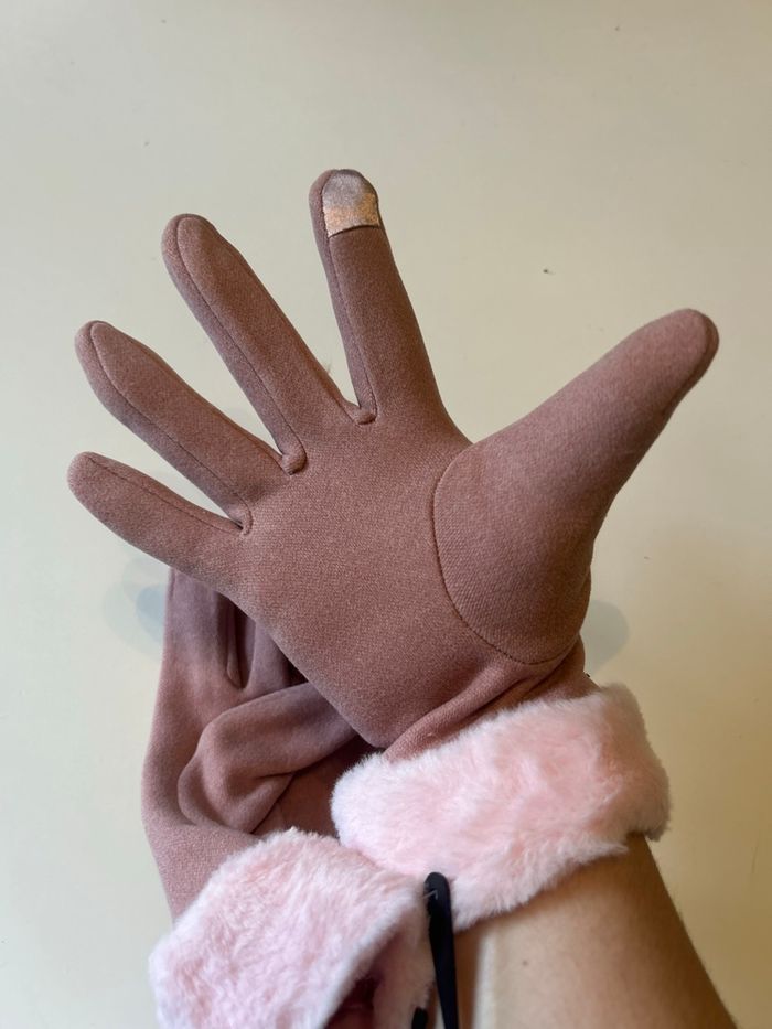 Gants chauds NEUFS pour femme couleur rose - photo numéro 5