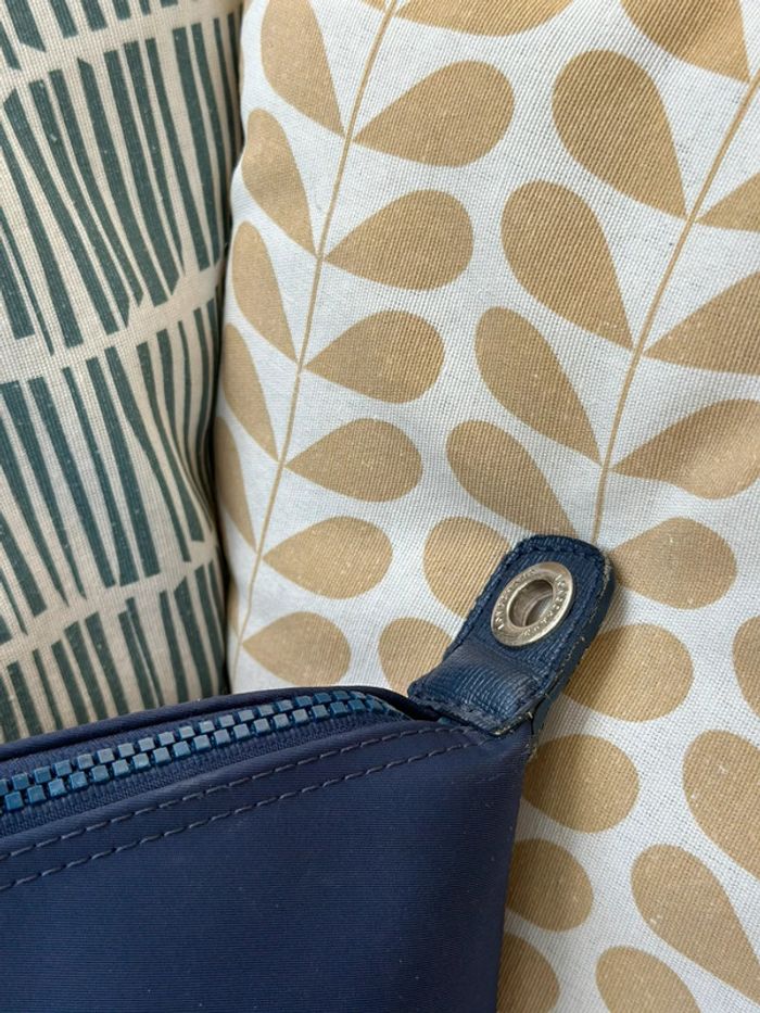 Sac Longchamp bleu marine toile et cuir - photo numéro 7