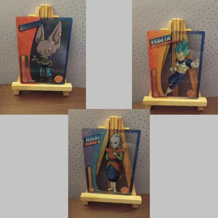 3 cartes Dragon ball