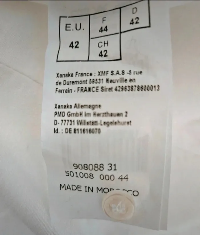 Chemise blanche col corolle Xanaka Taille 40/42 Neuf - photo numéro 6