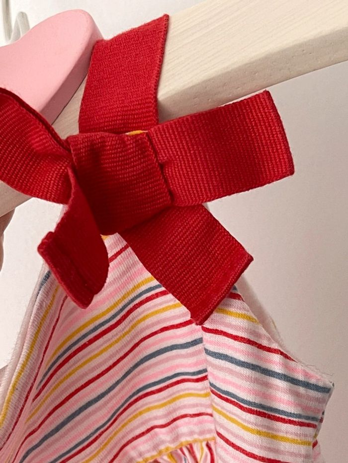 Haut coupe babydoll ou mini robe “grain de blé” pour bébé fille taille 9 mois en coton - photo numéro 5