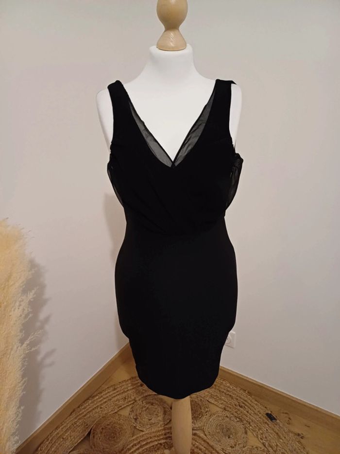 Robe noire chic cache-coeur Voyelles taille XS 34