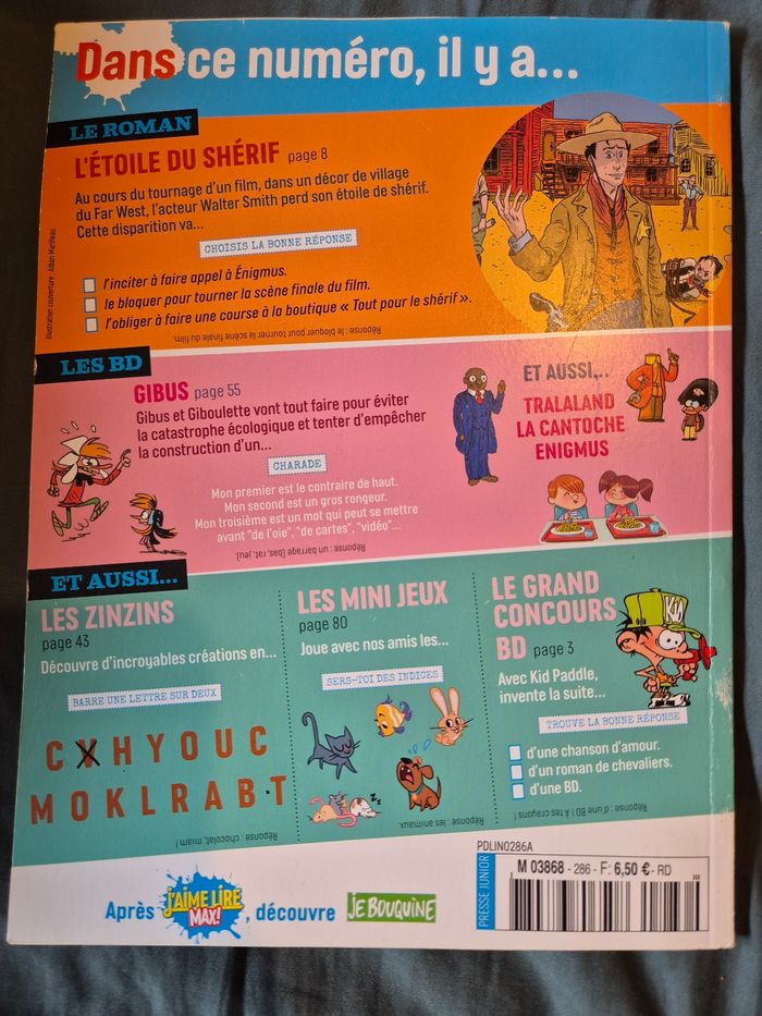 J'aime Lire Max n°286 Octobre 2022 - photo numéro 2