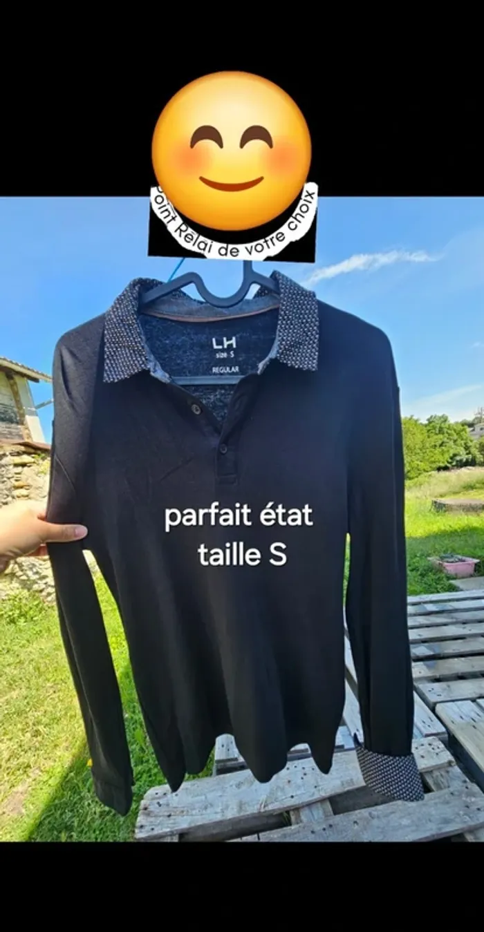 Polo col chemise manche longue homme adolescent