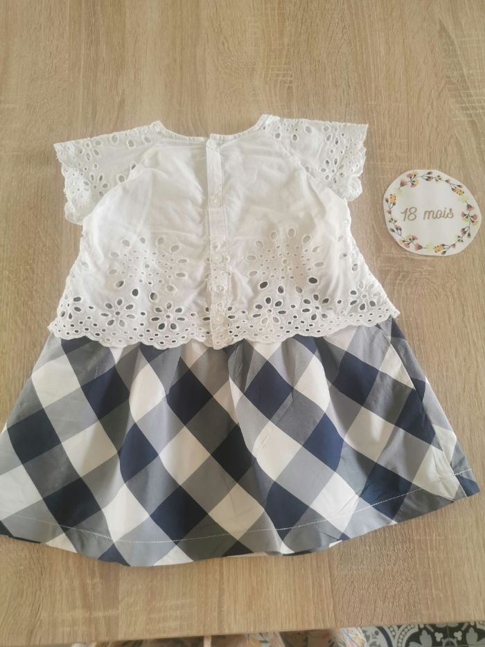 Robe bébé fille dentelle et vichy 18mois - photo numéro 2