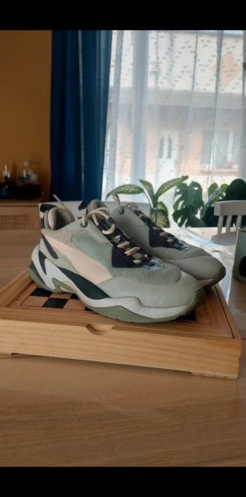 ​💚 Baskets PUMA Chunky Vert Sauge / Bleu Marine - Taille 36 👟