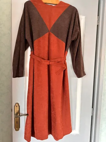 Robe vintage bicolore Jane Delfin – Made in France – Taille 44
