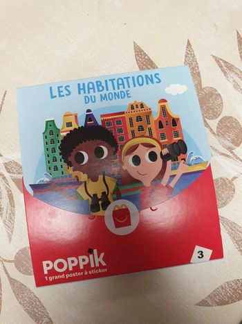 Poster avec stickers les habitants du monde mcdo