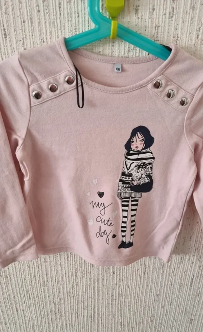 Tee shirt manche longue taille 4 ans - photo numéro 8