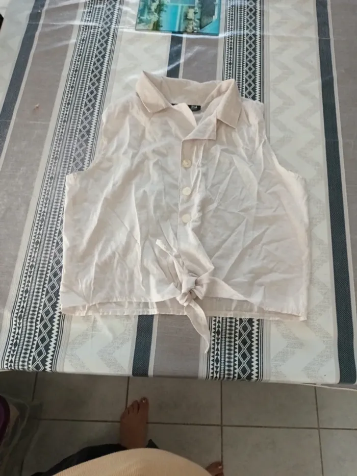 Chemisier court beige