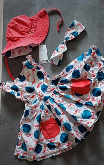 Adorable ensemble 3 pièces crabe écrevisse Catimini