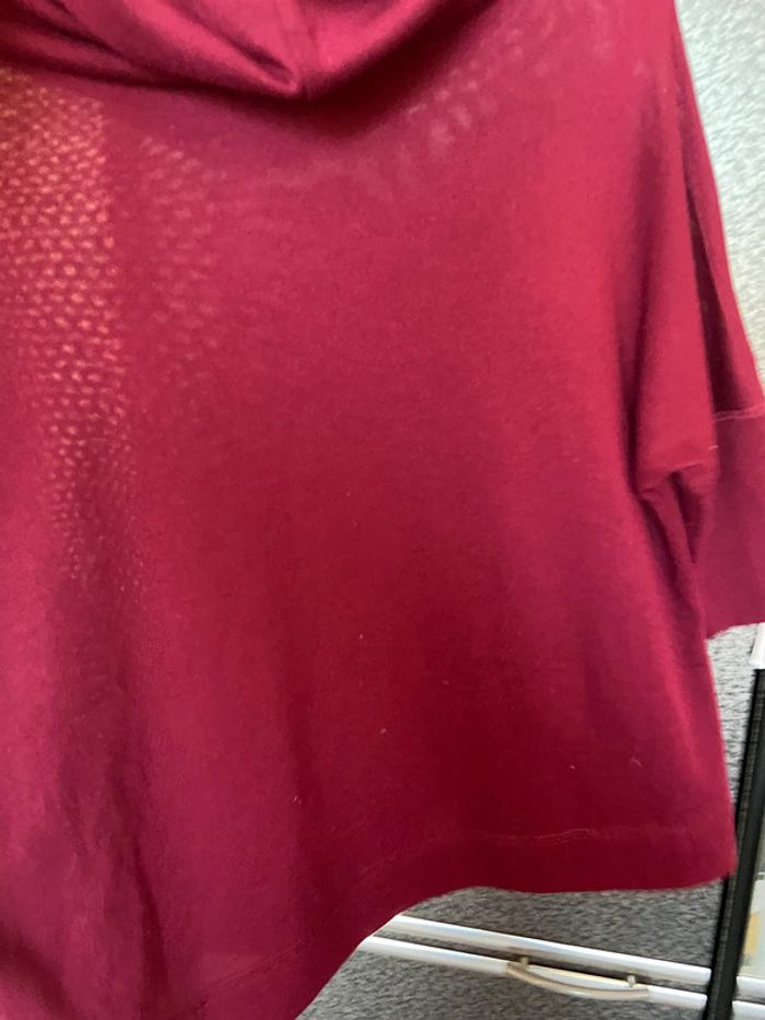 Pull col roulé bordeaux - photo numéro 4