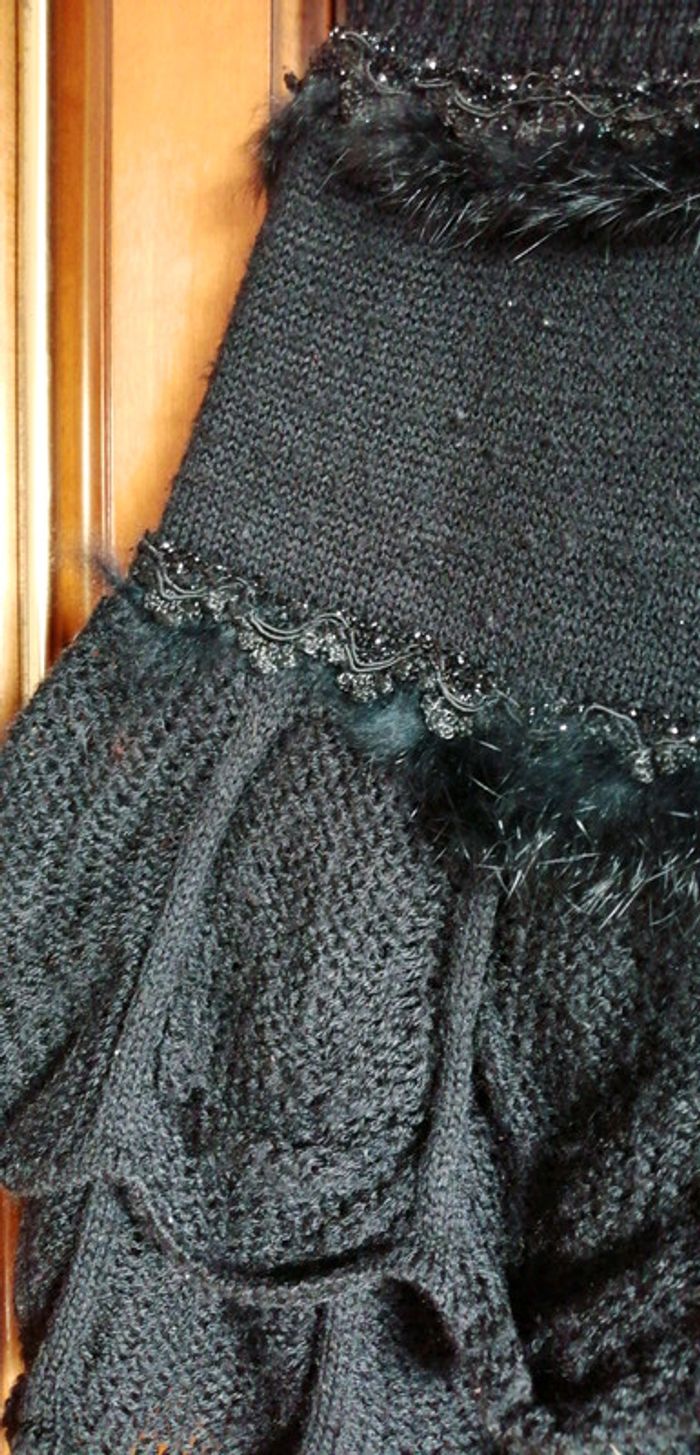 Jupe hiver plissée en laine - photo numéro 3