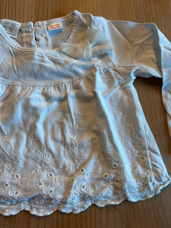 Haut blanc Zara 6 - 9 mois - photo numéro 2