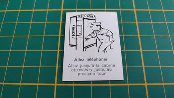 Carte chance Aller téléphoner pièce détachée jeu de société Défense d'afficher Gay-Play #C02