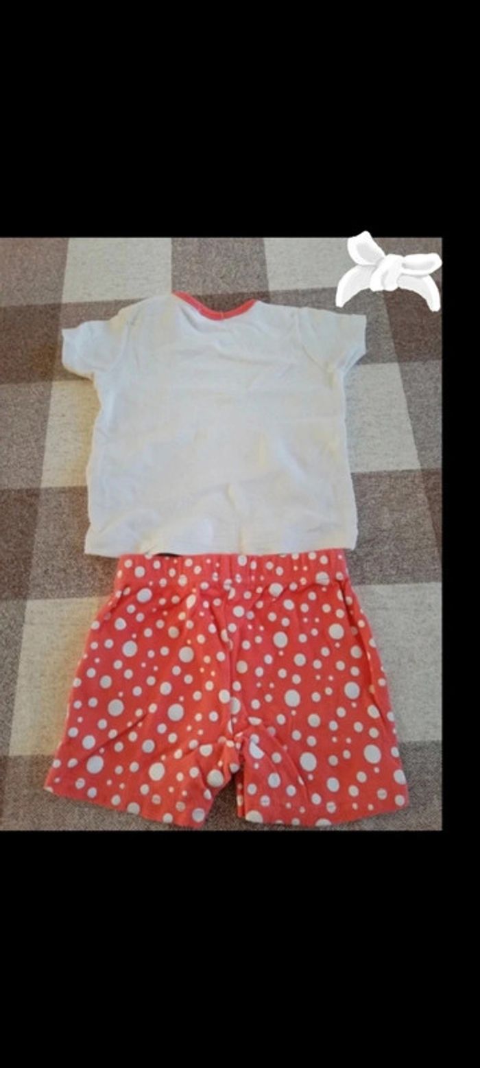 Ensemble ts et short coccinelle 74 cm neuf - photo numéro 3