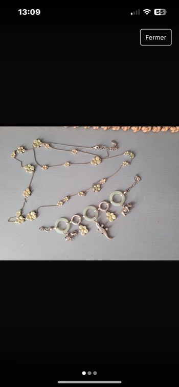 Ensemble sautoir et bracelet pilgrim