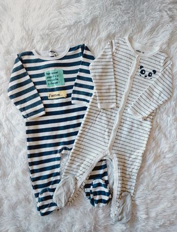 Lot de 2 pyjamas 12m